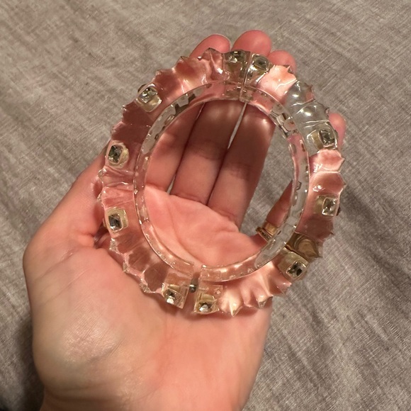 Alexis Bittar clear lucite bangle - Picture 3 of 5